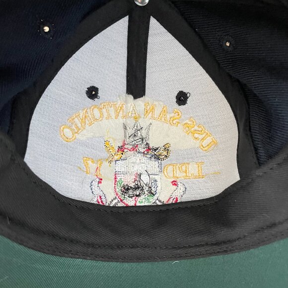 The Corps Hat USS San Antonio LPD 17 Navy Blue Gold Embroidered Cap - Picture 10 of 14